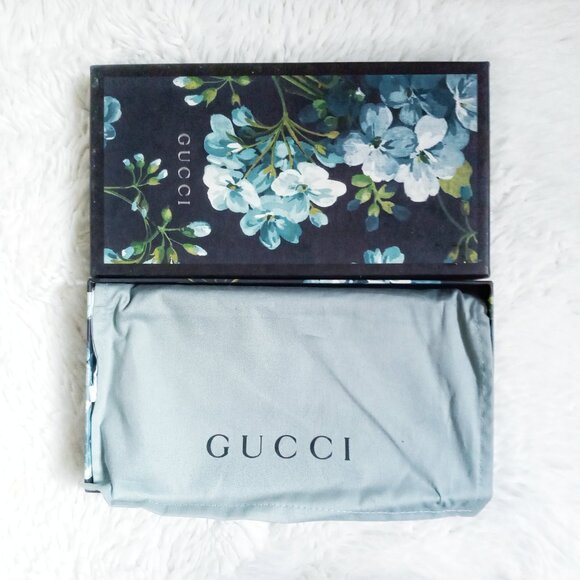 Gucci GG Blue Blooms Supreme Monogram Zip Continental Wallet - Picture 10 of 10